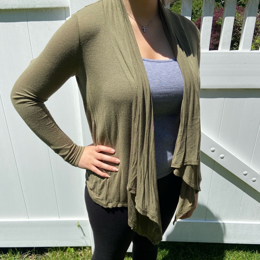Forever 21 Green cardigan